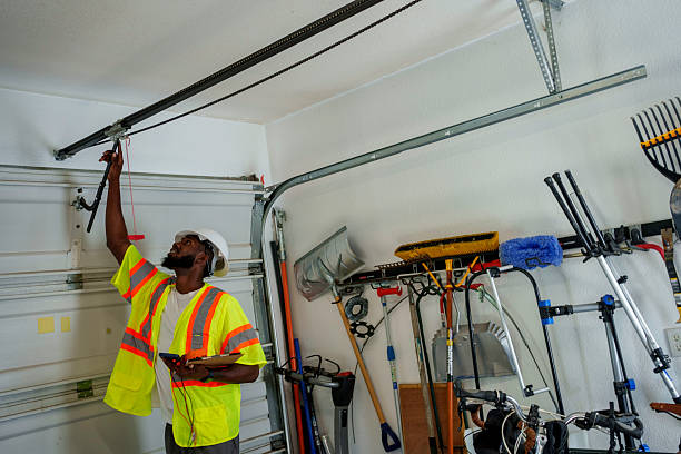 Professional Garage Door Maintenance technician working in North Kensington, MD